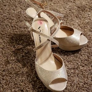 Rose gold/cream heels